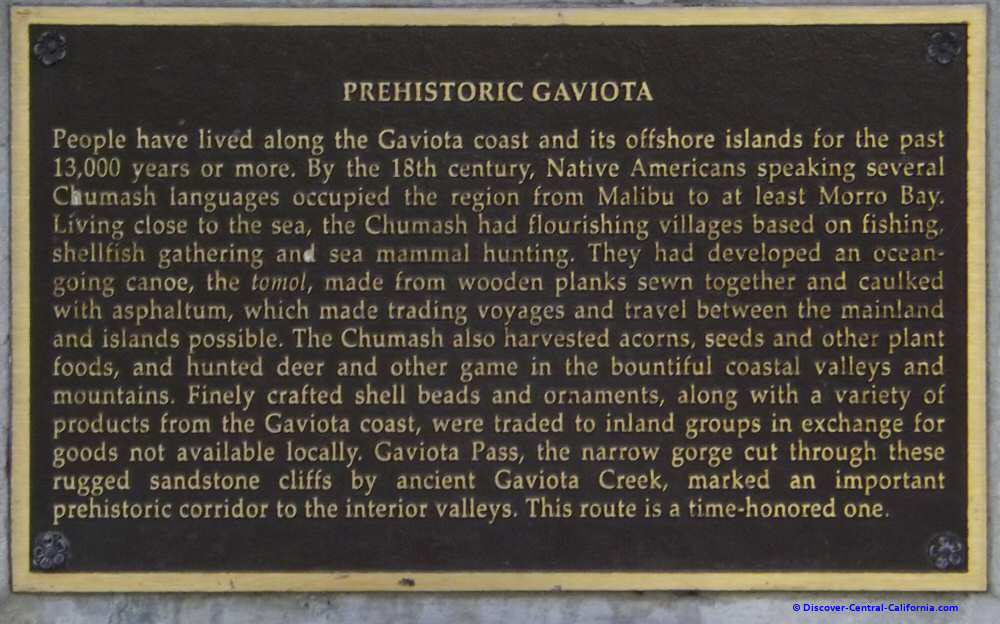 One of a series of plaques in the northbound Gaviota rest area