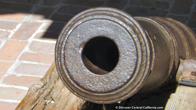 An 18th century cannon at Mission San Miguel