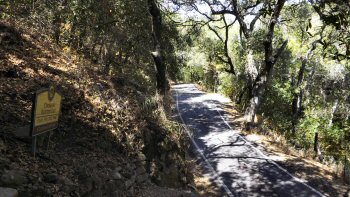 The narrow road at Chumash Painted Cave