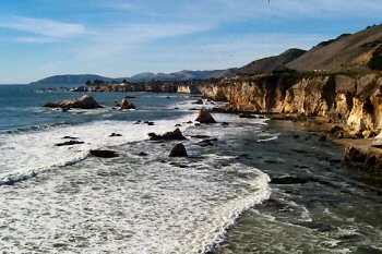 The cliffs at the north end of Pismo Beach