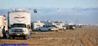 Camping right on the beach at Oceano Dunes SVRA
