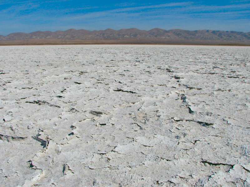 Summertime at Soda Lake - a view of the dried salts