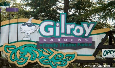 The main sign at Gilroy Gardens