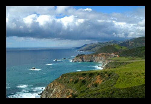 Looking north up the Big Sur coast from Hurricane Point.