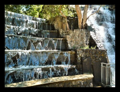 Waterfalls at the Gilroy Gardens theme park